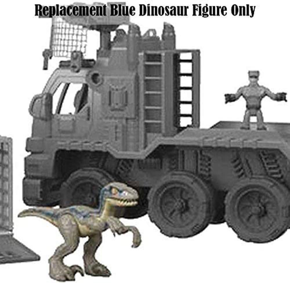 Imaginext Peça de reposição para o caminhão de transporte de dinossauros Jurassic World da Fisher-Price - FMX87 - Figura de dinossauro azul