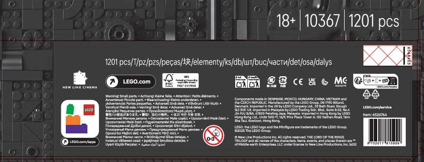 LEGO Ícones O Senhor dos Anéis: Balrog Book Nook - Decoração de estante faça você mesmo com uma minifigura de Gandalf, o Cinzento, e uma figura de dragão - Presente colecionável para fãs - 10367