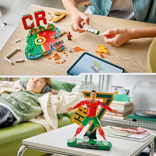 LEGO Editions Cristiano Ronaldo – Brinquedo Lenda do Futebol - Kit de Modelo 3D para Exibição - Decoração DIY para Quarto Infantil - Presente para Meninos e Meninas a partir de 12 Anos e Fãs de Esportes Adultos - 43016