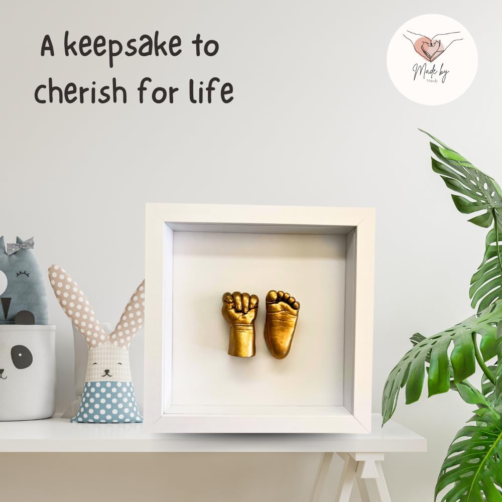 Generic Kit 3D de pegadas e mãos de bebês, lembranças de recém-nascidos para meninos e meninas, presentes para meninas e meninos, presentes personalizados para chá de bebê, decoração de berçário, presentes para novos pais, arte de parede de berçário