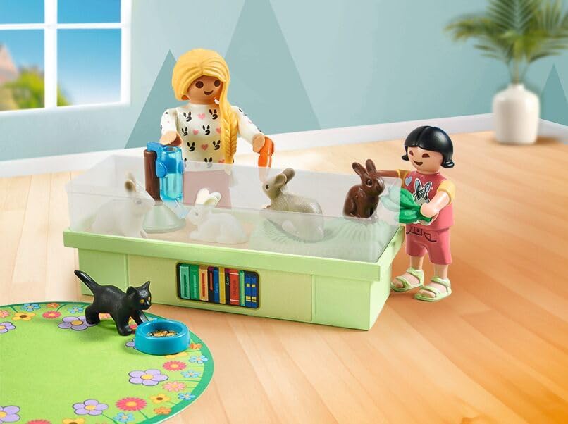 Playmobil | Minha Vida | Família com Coelhos | Figuras de Animais | Brinquedos para Crianças a partir de 4 anos | 71753