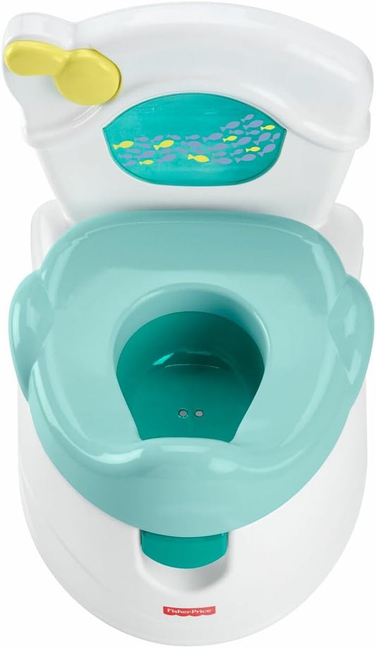 Fisher-Price Sea Me Flush Penico - Edição Somente Sons, cadeirinha de treinamento com sons e luzes para bebês e crianças pequenas, GWD37