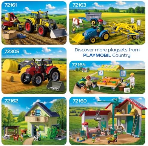 Playmobil | Country | Fazenda Grande | Conjunto com Guindaste de Carga, Estábulos, Muitos Animais e Diversos Acessórios | Para Crianças a partir de 4 Anos | 72160
