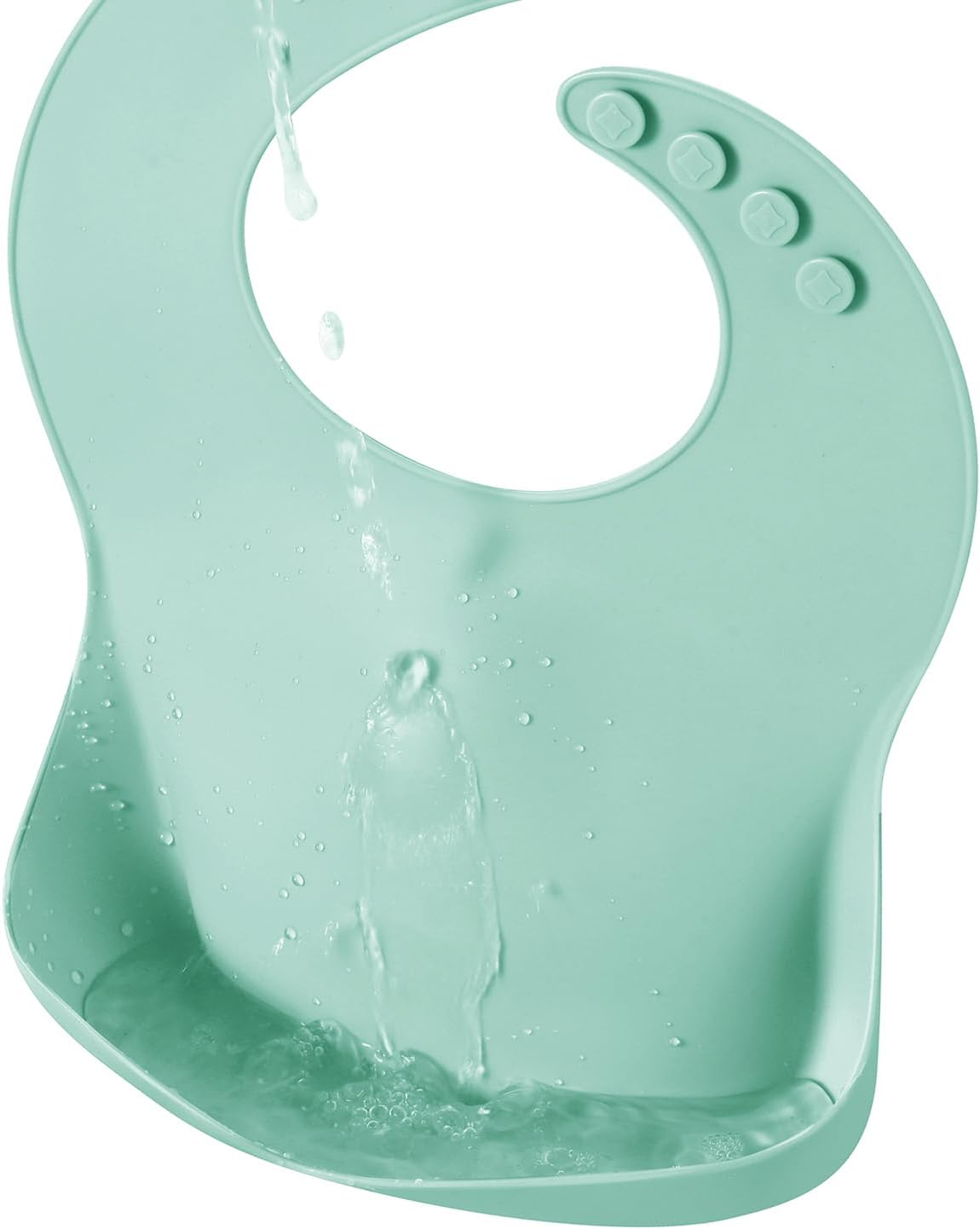 PandaEar Conjunto de 3 Babadores de Silicone Grosso para Bebês e Crianças de 10 a 72 Meses | Babadores Ajustáveis e Impermeáveis com Bolso Coletor de Alimentos, Macios, Unissex e Sem Sujeira