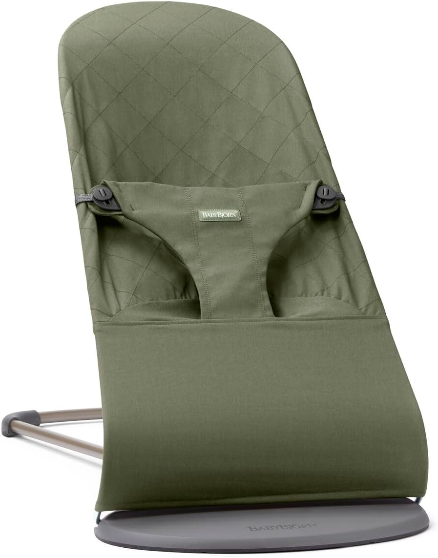 BabyBjörn Bouncer Bliss, tecido, colcha clássica, verde escuro