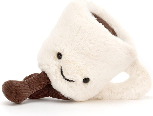Jellycat Copo de café expresso de pelúcia macio e divertido