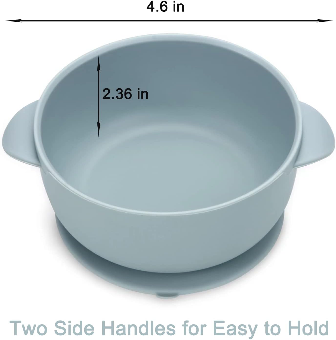 PandaEar Conjunto de alimentação para bebês em silicone | Kit para introdução alimentar | 2 pratos divididos com ventosas + 2 tigelas com ventosas + 2 copos de transição com 2 colheres