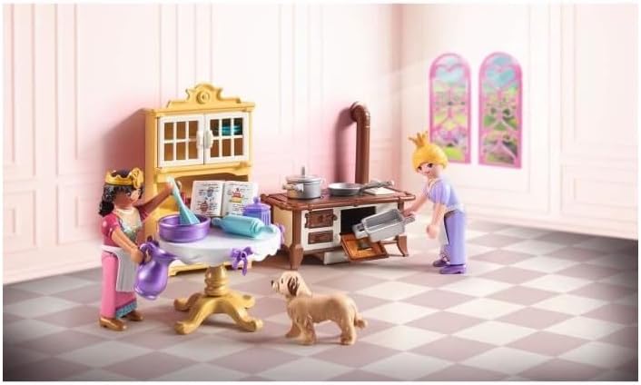 Playmobil | Princesa Mágica | Cozinha Real | Brinquedo de Princesa | Conjunto de Cozinha | Brinquedo de Conto de Fadas para Crianças a partir de 4 anos | 71848