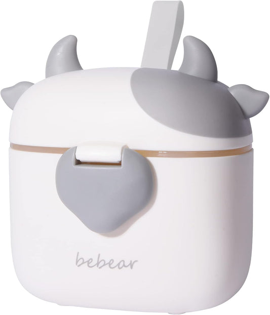 Bebamour Dispensador de leite em pó para bebê, dispensador de fórmula para lanche de bebê, 230g de leite em pó, 450ML, cinza