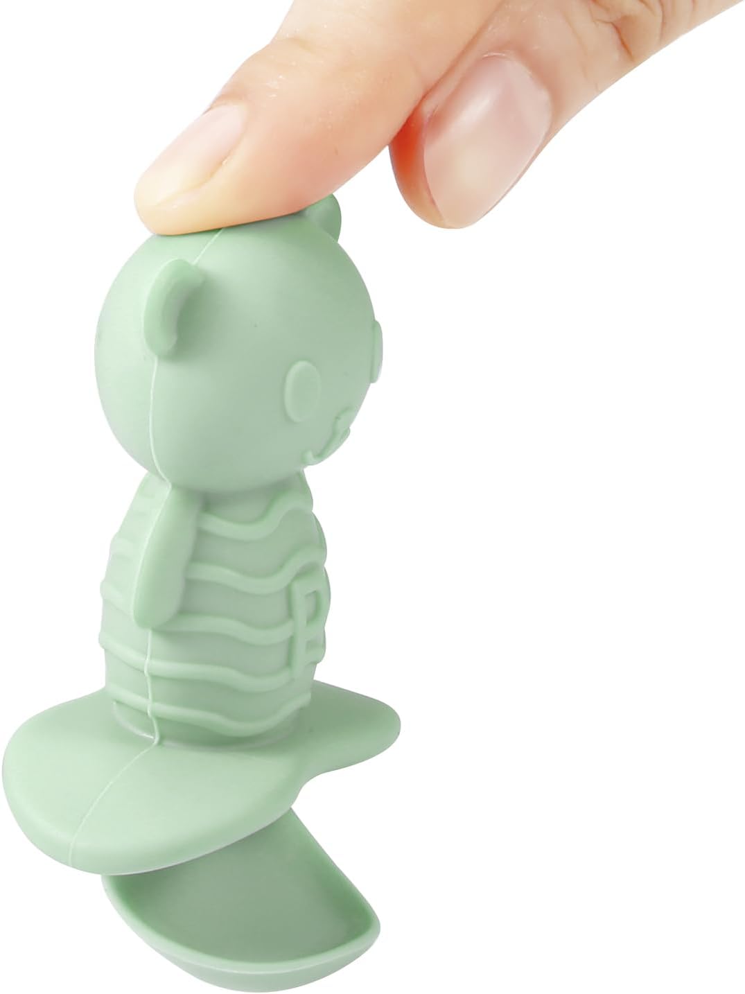 PandaEar Conjunto de 6 Colheres de Desmame para Bebês, para Alimentação Autodirigida a partir de 4 a 6 Meses | Conjunto de Colheres e Garfos de Silicone para Bebês e Crianças Pequenas, com Design Antiengasgo |