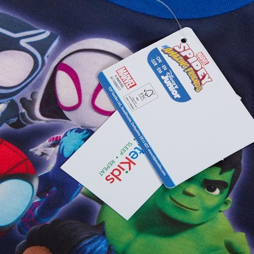 Pijama Infantil do Homem-Aranha e Seus Incríveis Amigos, Conjunto com Hulk, Homem de Ferro, Pantera Negra, Gwen Stefani e Miles Morales