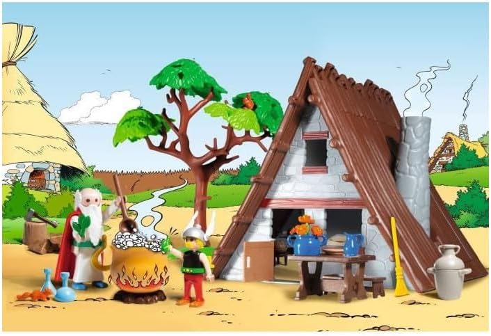 Playmobil | Asterix | Casa do Asterix | Conjunto de Brinquedos Asterix | Asterix e Obelix | Brinquedo de Aventura para Crianças a partir de 5 Anos | 71828