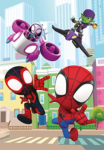 Clementoni - 26476 - Quebra-cabeça Supercolorido - Marvel Homem-Aranha e Seus Incríveis Amigos - 60 peças grandes, Quebra-cabeça para crianças a partir de 4 anos, Quebra-cabeça de desenho animado, Fabricado na Itália