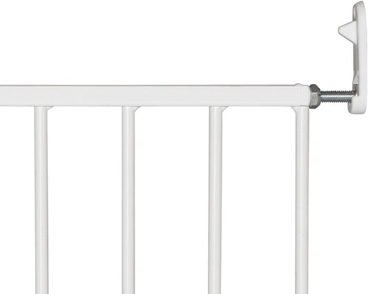 BabyDan No Trip, cubre aberturas entre 72-78,5 cm/28,4-30,9 pulgadas, puerta de escalera básica/puerta para bebés/puerta de seguridad, metal, blanco, fabricado en Dinamarca - (puerta para mascotas/puerta para perros)