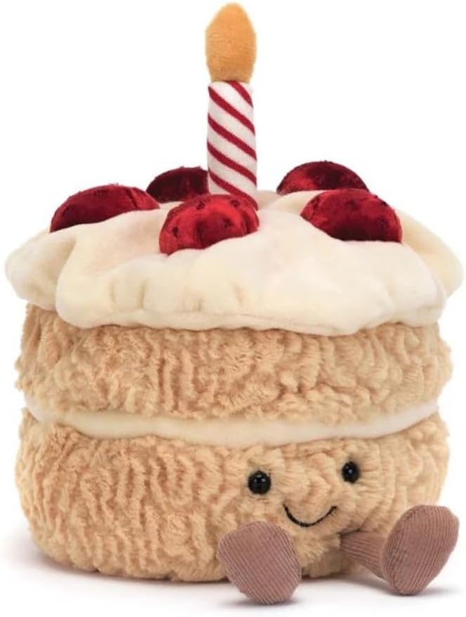 Jellycat Bolo de aniversário divertido C: 12 cm x l: 12 cm x a: 16 cm