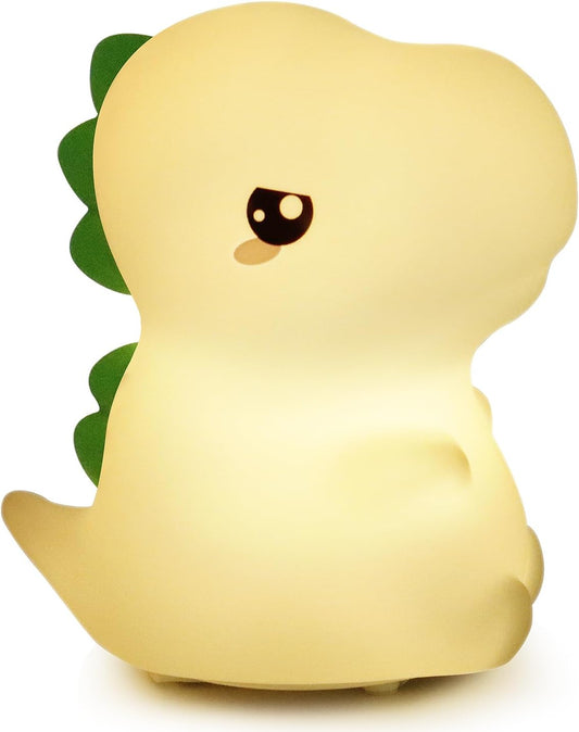Groov-e Cuties - Dinosaurio Rory - Luz nocturna LED que cambia de color con temporizador de 30/60 minutos - 7 colores - Toque para usar - Batería recargable de 12 horas o alimentación por USB - para bebés, niños pequeños y niños