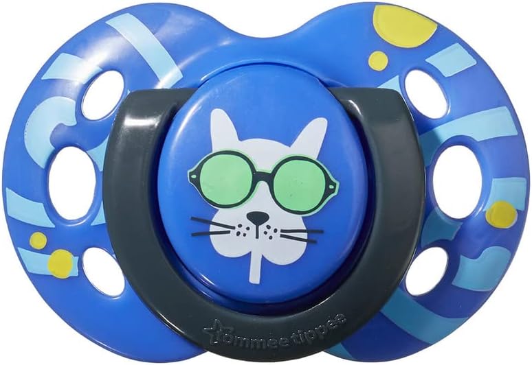 Tommee Tippee Chupetas Fun Style, 6-18 m, pacote com 6, design ortodôntico simétrico, silicone sem BPA, as cores podem variar