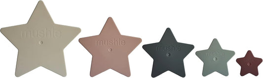 Mushie Brinquedo Empilhável Estrela de Encaixe | Desenvolve a Coordenação Motora | Diversão e Criatividade para Crianças | Material: Polipropileno, Fabricado na Dinamarca