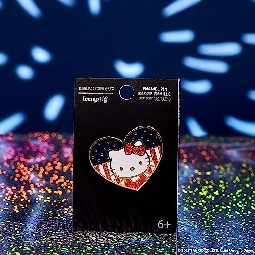 Loungefly - Broche de Esmalte Hello Kitty - Broches de Esmalte Hello Kitty - Exclusivo da Amazon - Broche Colecionável Fofo - para Mochilas e Bolsas - Ideia de Presente - Produto Oficial - para Crianças, Homens e Mulheres