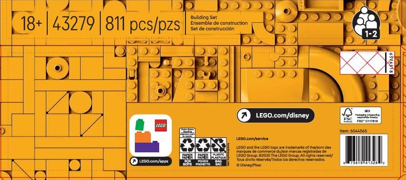 LEGO | Disney Pixar WALL-E e EVE - Kit de Modelo para Exibição para Adultos - Robôs Montados com Peças e Figuras de M-O e Hal - Decoração DIY para Casa - Presente Colecionável para Fãs - 43279