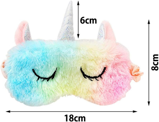 2x Antifaz para dormir de unicornio Antifaz para dormir de felpa de unicornio 3D para niños