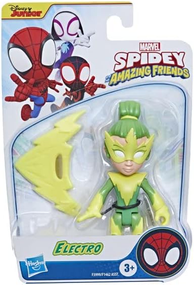 Marvel Homem-Aranha e Seus Incríveis Amigos - Bonecos de Ação - Super-Heróis + Vilões (Escolha o Boneco) (Electro (10 cm)), Preto