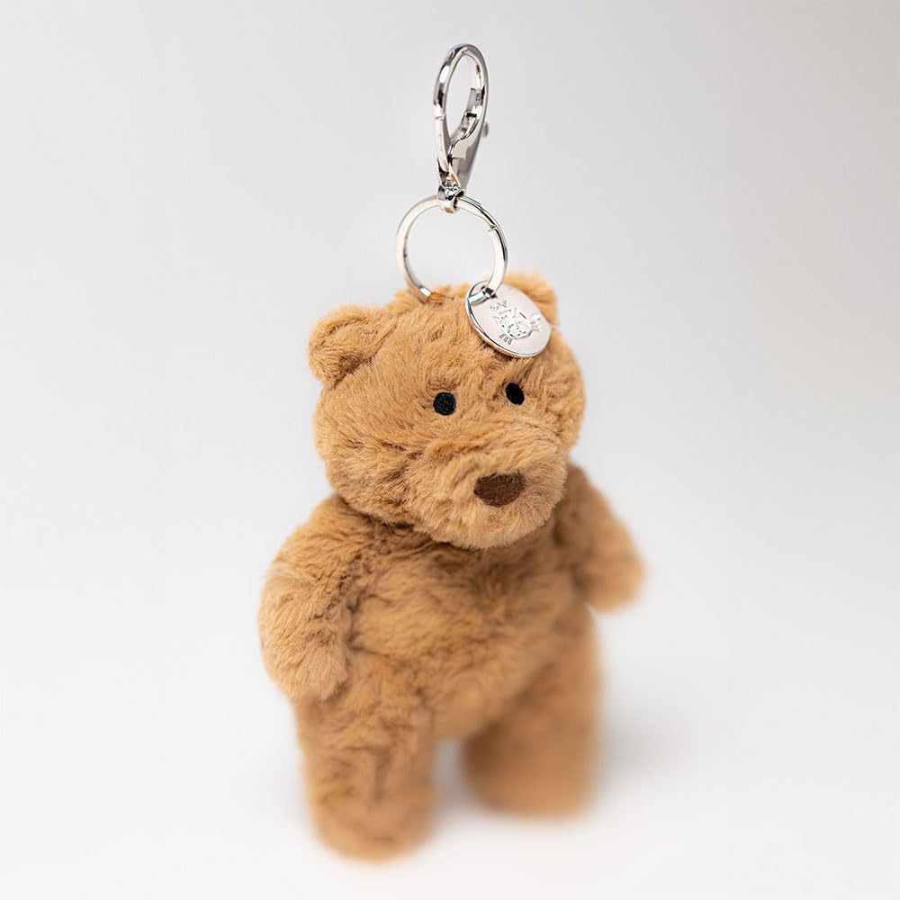 Jellycat Pingente para bolsa Bartholomew Bear - C: 5 cm x C: 6 cm x A: 12 cm