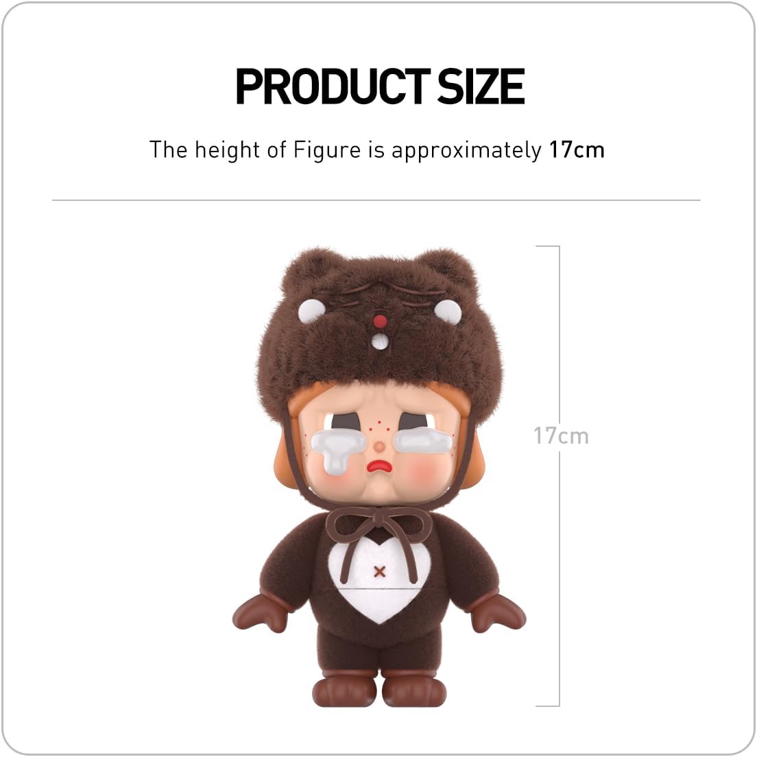 POP MART Boneco CRYBABY BE MINE 1 caixa de 2,5 polegadas, personagem articulado, design premium, presentes para mulheres, brinquedo colecionável favorito dos fãs, boneco de ação