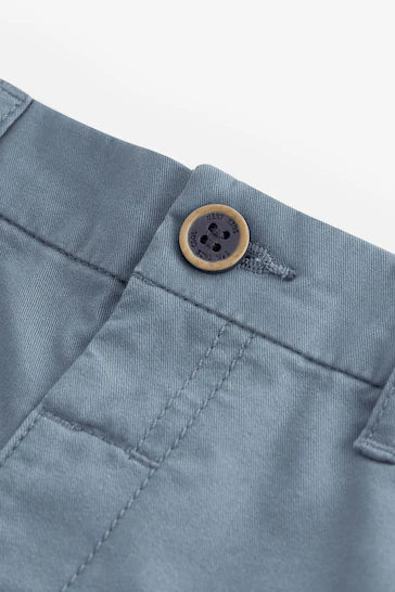 |Boy| Shorts Chinos - Azul Médio (3 meses - 7 anos)