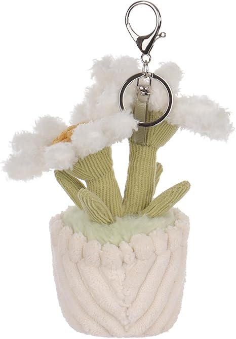 Porta-chaves fofo de damasco e cordeiro, porta-chaves de pelúcia macio e recheado para mochila infantil, bolsa, 5,9 polegadas