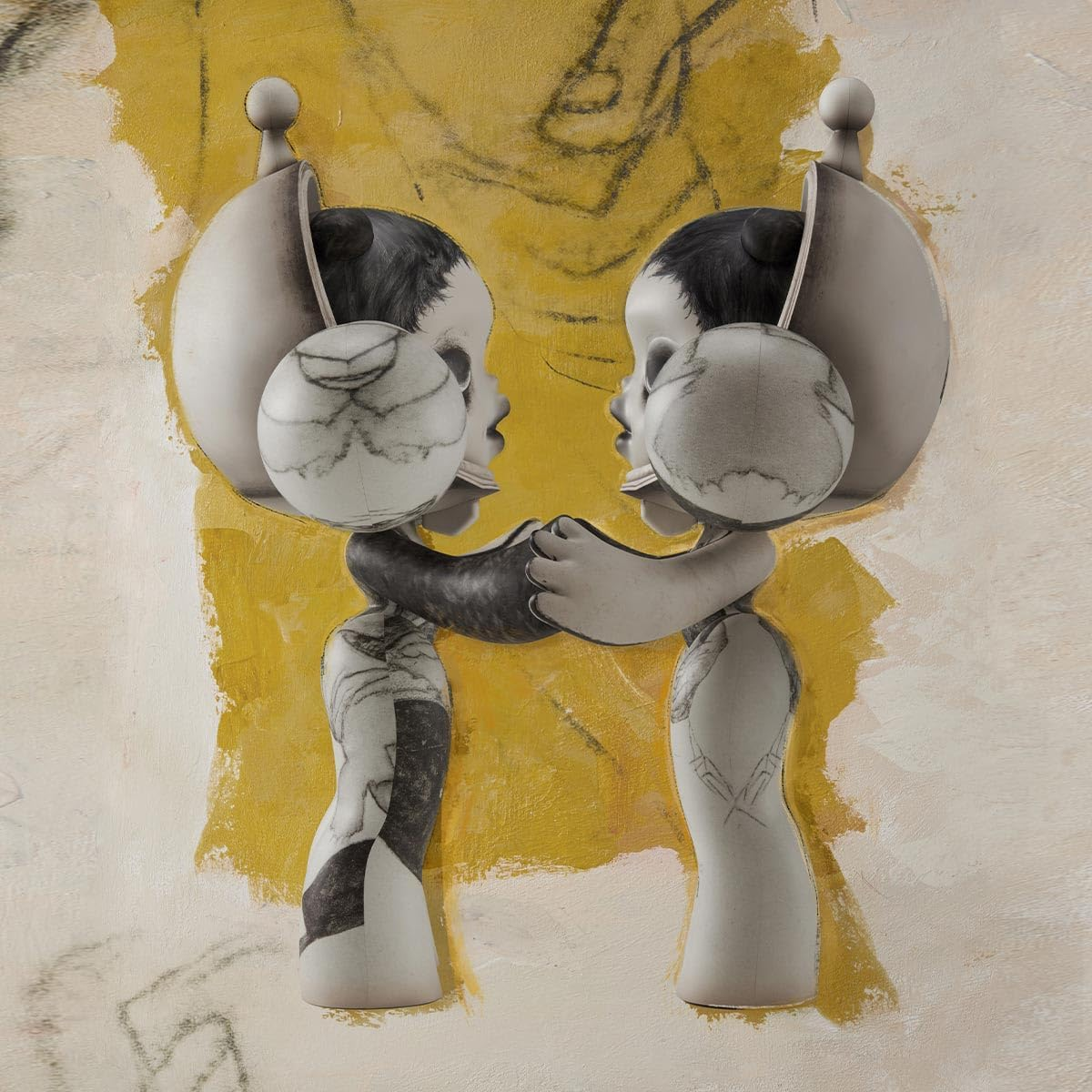 POP MART MEGA α SKULLPANDA 400% Egon Schiele 1 peça, design premium, presente para mulheres, boneco de ação colecionável chique favorito dos fãs