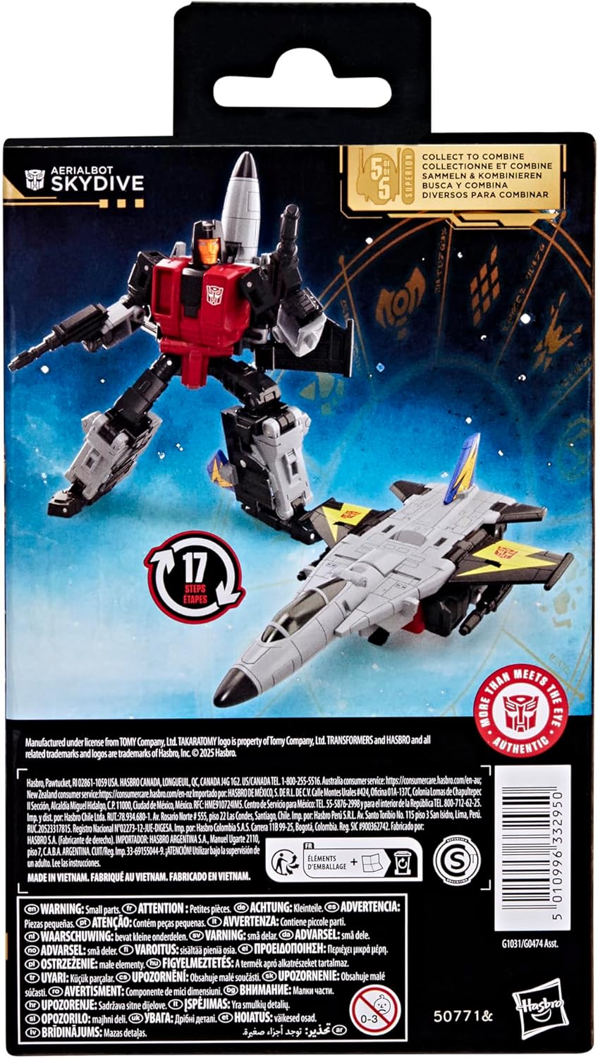 Figura de ação Transformers Age of Primes Aerialbot Skydive