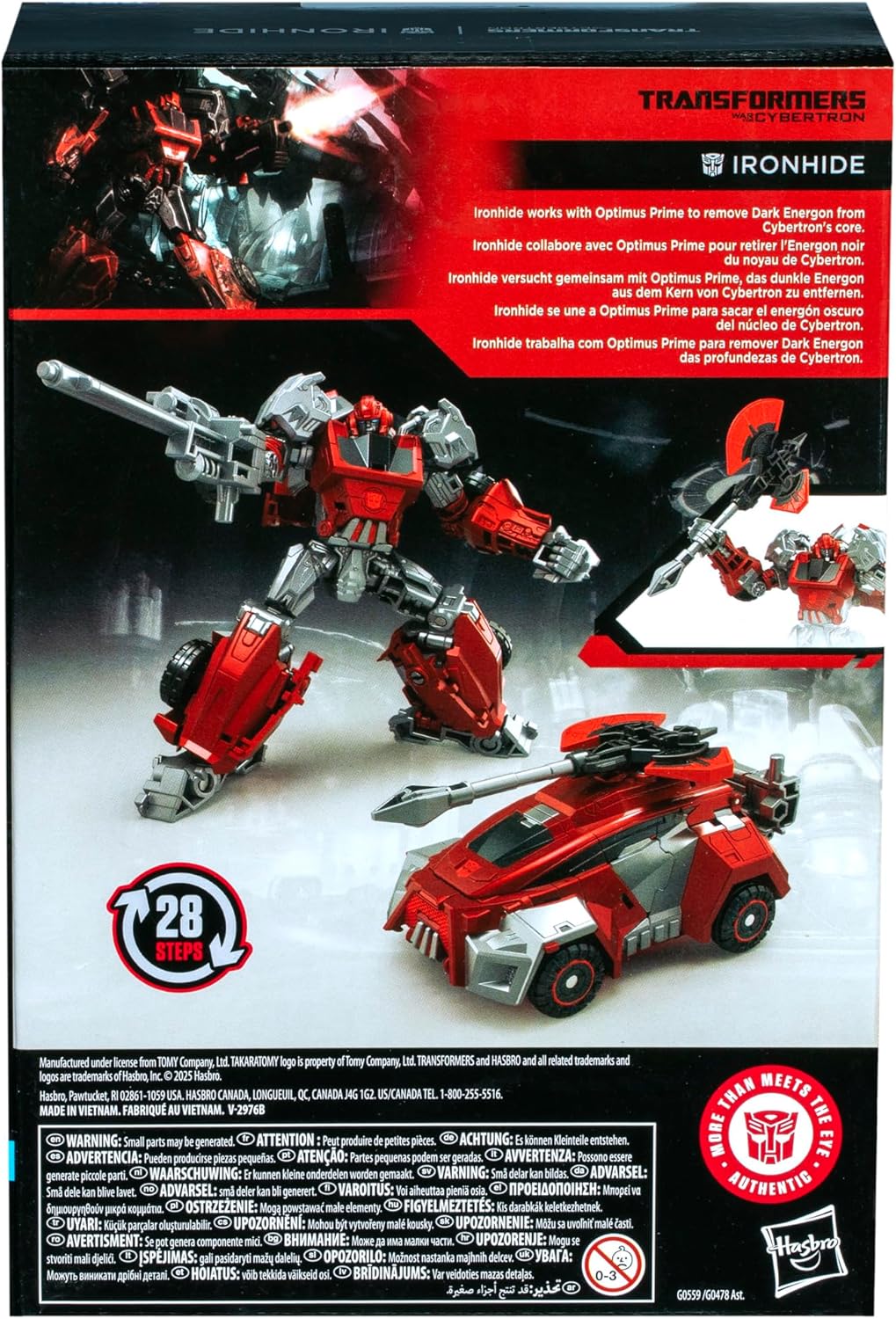Figura de ação Ironhide da linha Transformers Studio Series, classe Voyager, edição Gamer de War by Cybertron.
