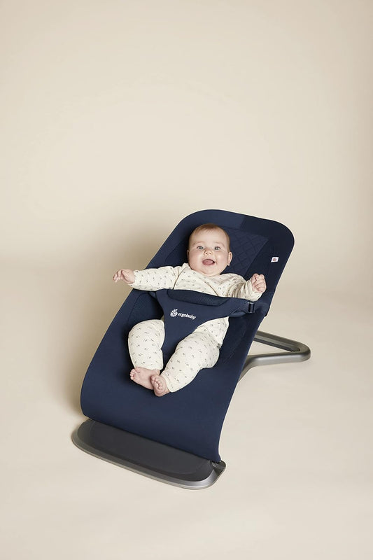 Ergobaby 3 em 1 Evolve Bouncer, espreguiçadeira ergonômica para bebês para recém-nascidos desde o nascimento até a criança, balanço para bebês com inserção para recém-nascidos