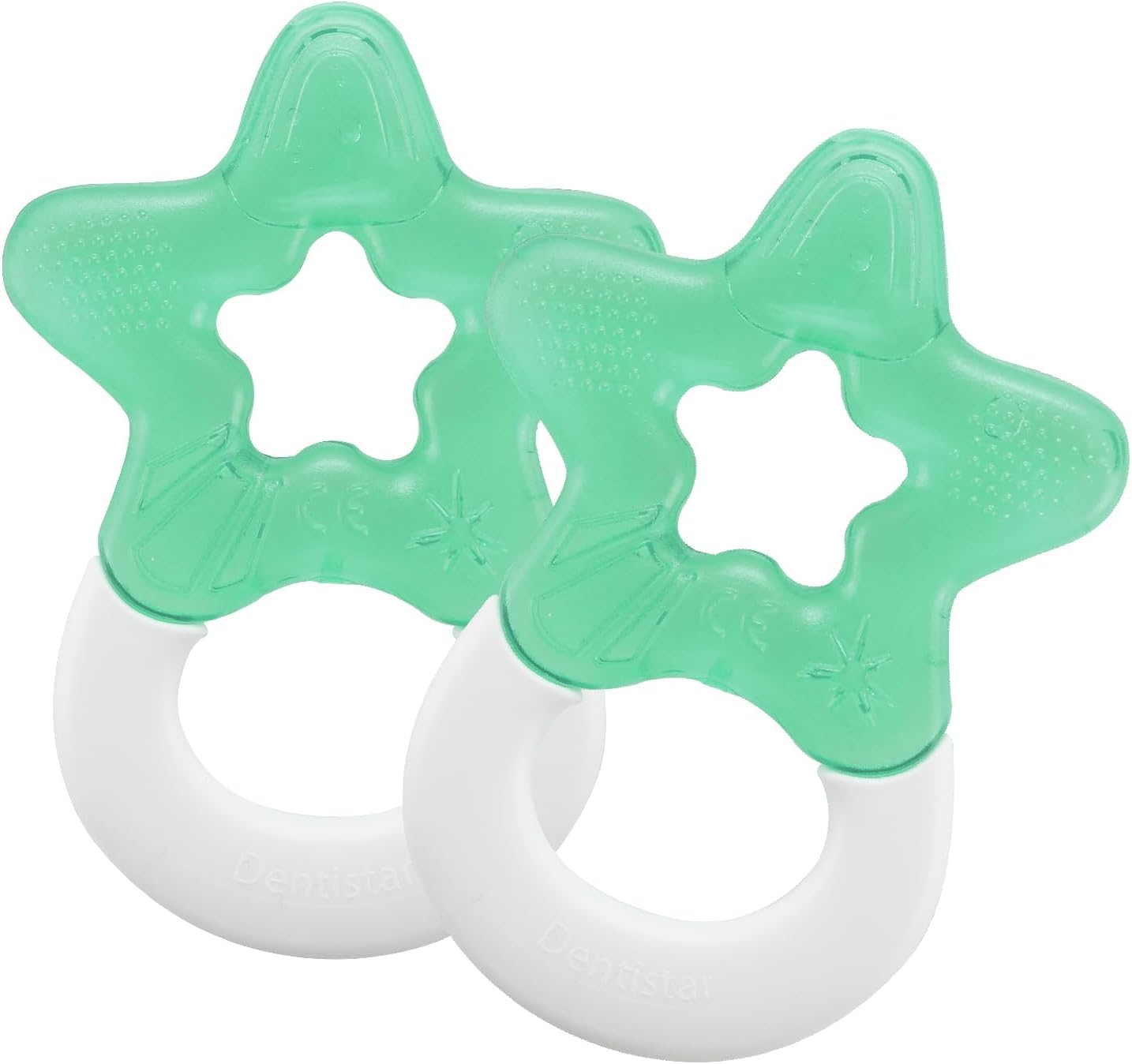 Dentistar Cool Teething Star Teething Baby Toy para bebês de 3 meses ou mais, anel de dentição de silicone macio para dente