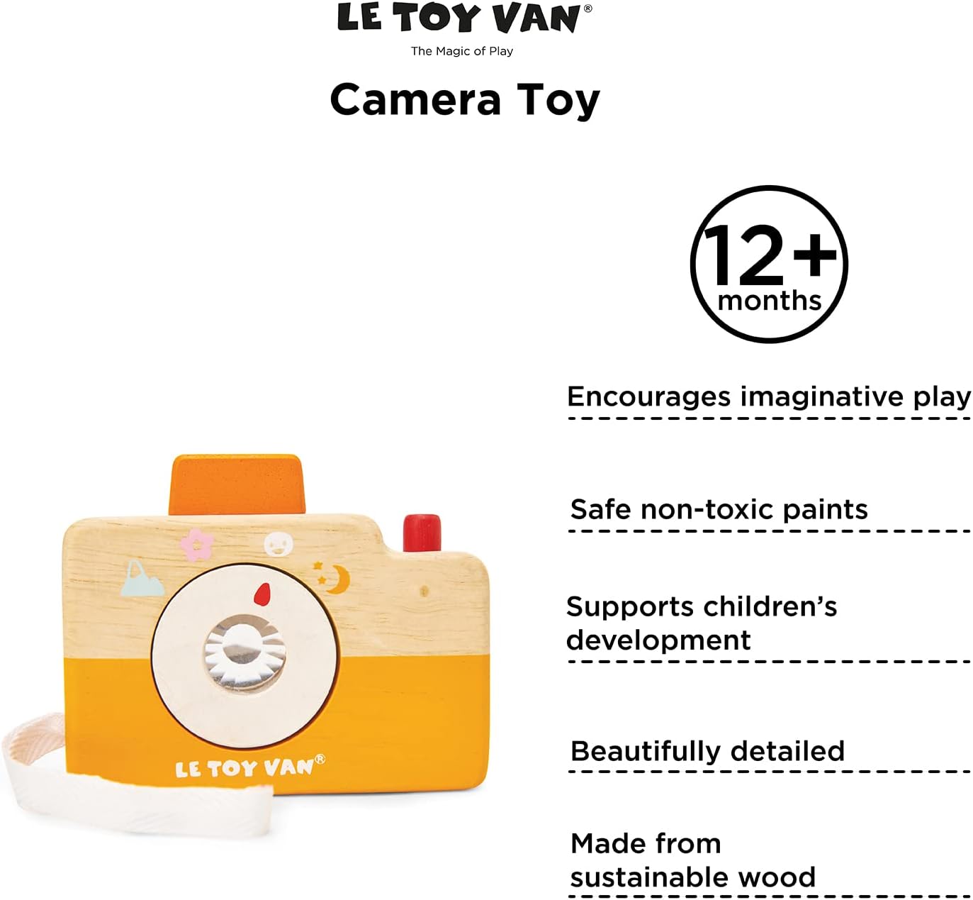 Le Toy Van - Petilou Madeira Educacional Multi-Sensorial Colorido Brinquedo de Binóculos de Madeira para Crianças e Bebês | Adequado para 18 meses +