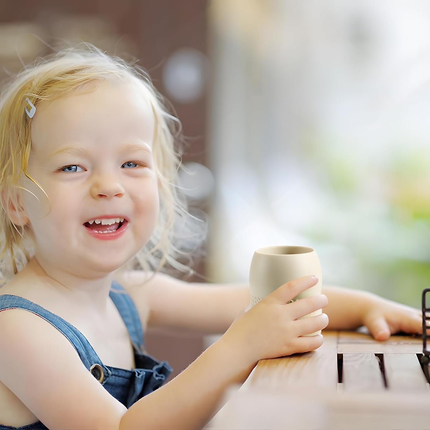 PandaEar Conjunto de 3 Copos de Silicone para Bebês de 6 a 12 Meses | Copos Pequenos e Abertos para Crianças | Copo de Treinamento de Silicone Resistente e Inquebrável para Introdução Alimentar e Introdução