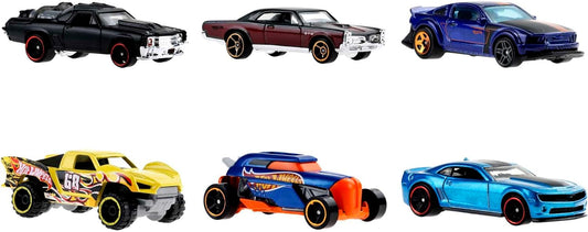 Hot Wheels HW Legends Multipacks de 6 autos de juguete, escala 1:64, decoraciones auténticas, modelos populares, ruedas giratorias, regalo para niños a partir de 3 años y coleccionistas, HLK50