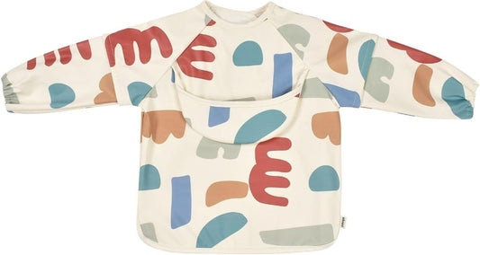 BEABA, Babador de bebê, Babador de recuperação de bebê, Babador de maternidade, Impermeável, Babador elástico, Babador de manga comprida removível, Bolso de recuperação, Fácil de limpar, Adaptável, Lúdico