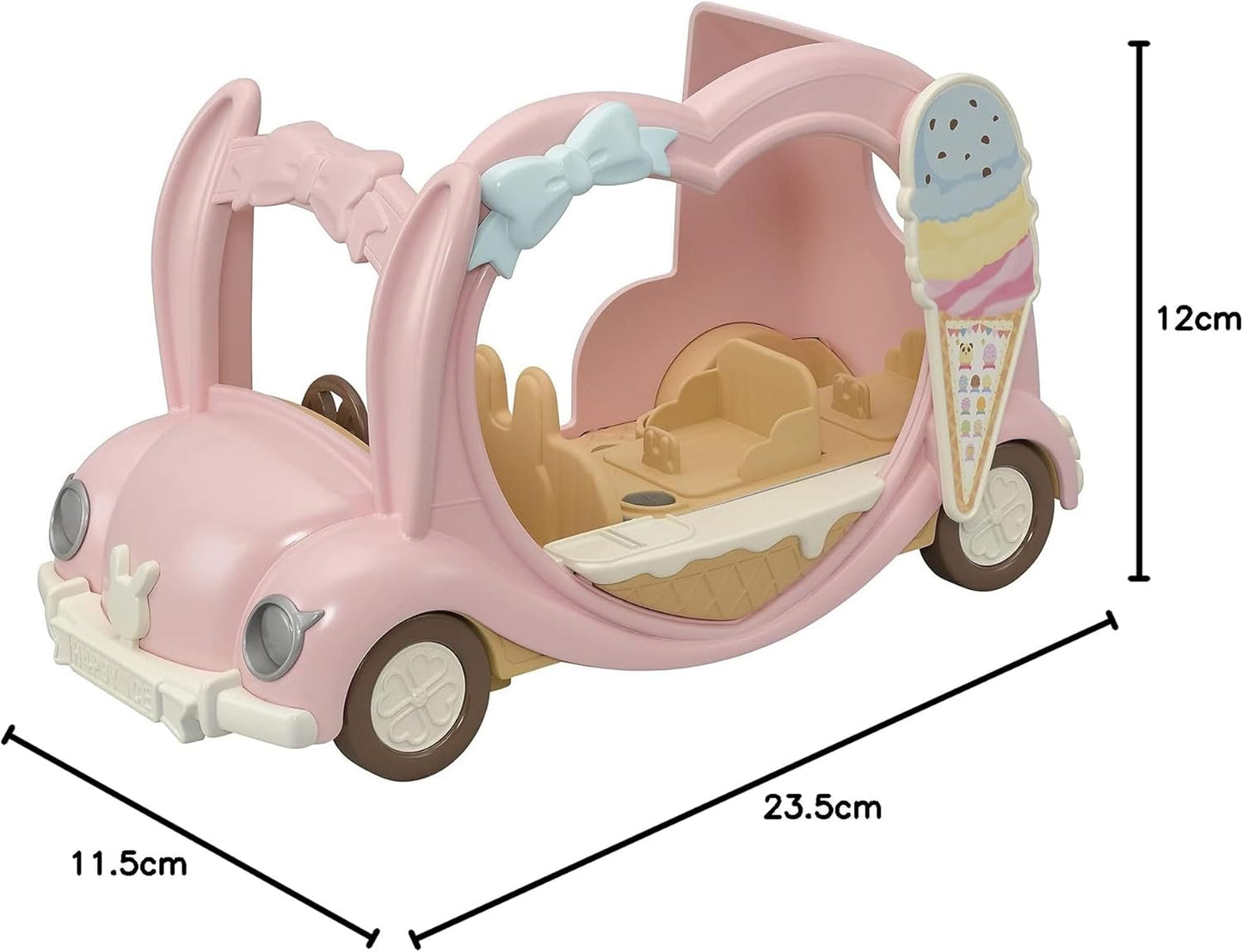 Sylvanian Families Van de sorvete, rosa pastel