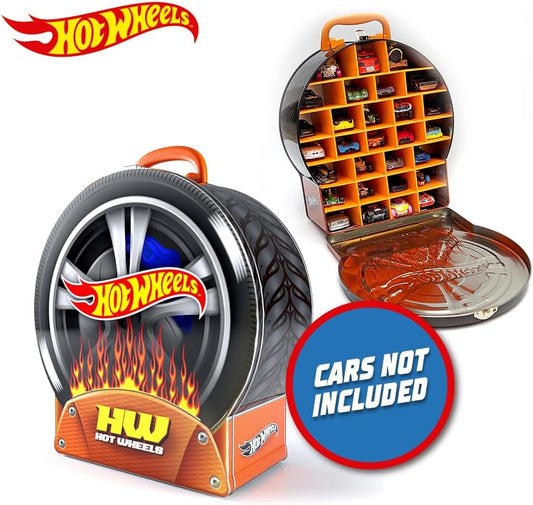 Estuche de almacenamiento para autos Hot Wheels - Estuche de transporte para autos con almacenamiento más grande con asa fácil de transportar para hasta 29 vehículos, organizador de juguetes para autos - Los autos no están incluidos