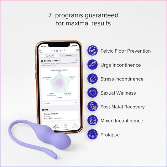 Cuidado Perifit + | Ejercitador de suelo pélvico con aplicación | Entrenador Kegel | Fortalezca su suelo pélvico, obtenga un mejor control de la vejiga, un soporte pélvico más fuerte y una recuperación posparto más rápida.