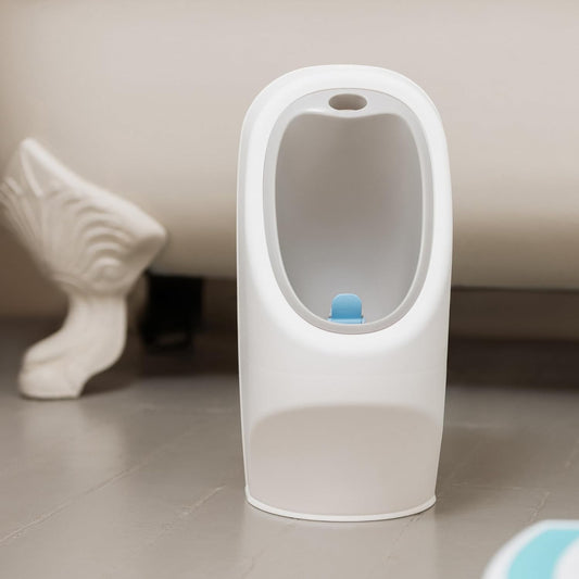 Nuby My Real Urinal Inodoro de entrenamiento para niños con botón de descarga realista y sonido para bebés y niños pequeños, blanco