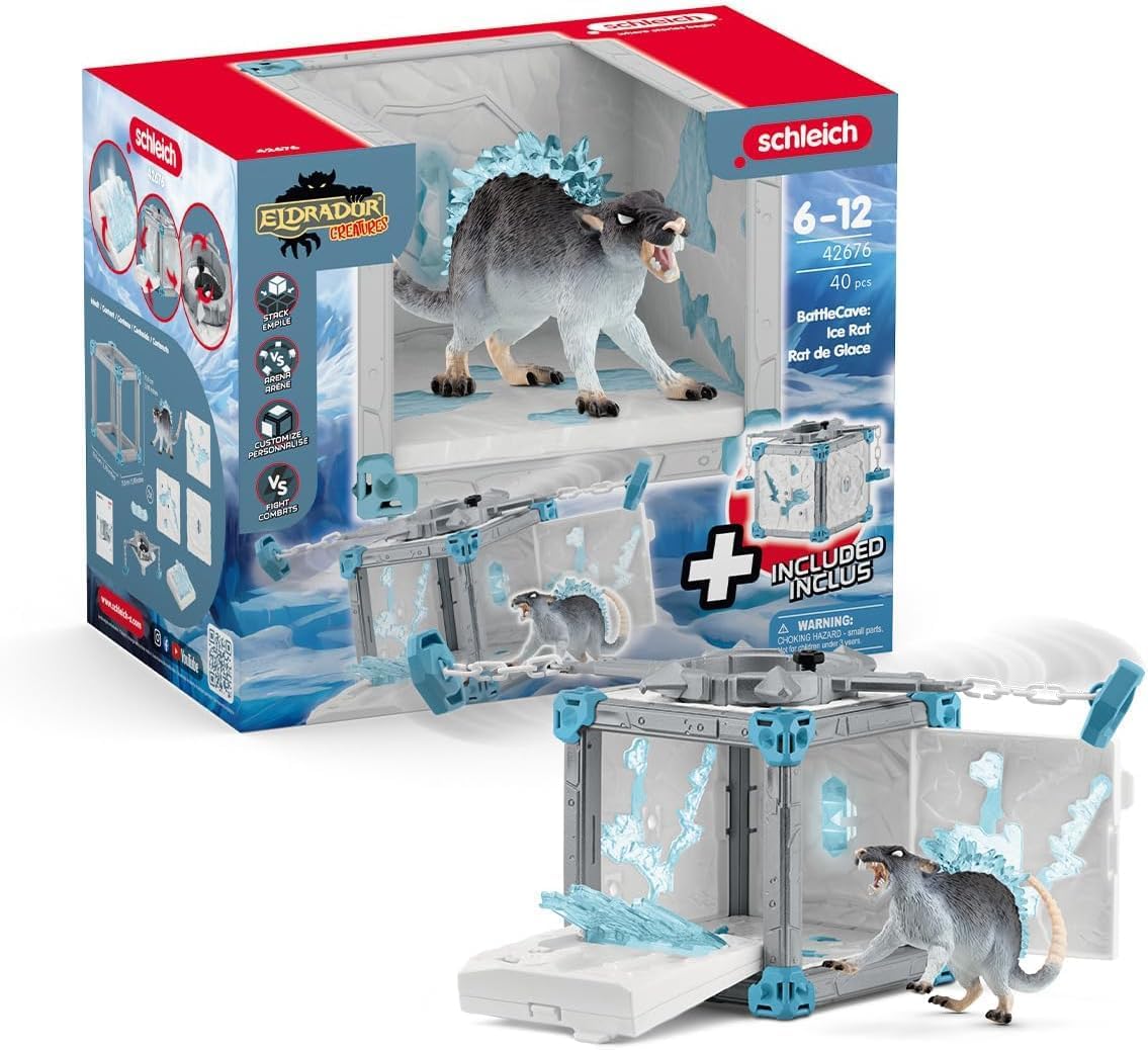 Schleich 42676 BattleCave Ice Rat, a partir de 7 anos, ELDRADOR CREATU