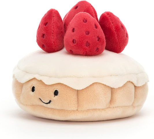 Jellycat Pretty Patisserie Tarte au Fraises Decoração de pelúcia colecionável