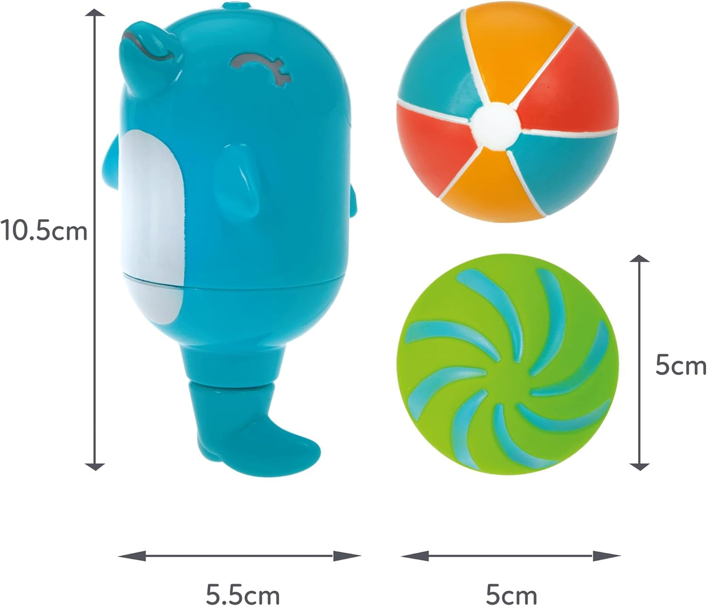 Nuby Brinquedo de banho para bebês Dolphin Soaker & Squirters - Brincadeira imaginativa | Desenvolvimento inicial | Fácil de segurar