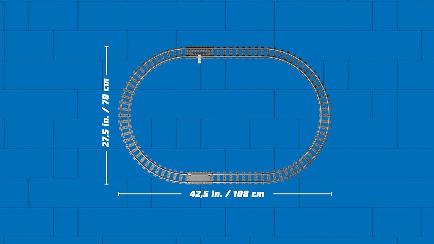 Conjunto de Trem Expresso Polar Ártico LEGO City Explorers - inclui um trem de brinquedo com controle remoto, limpa-neve, 22 peças de trilho, 6 minifiguras e função de queda de rochas - Presente para meninos e meninas a partir de 7 anos - 60470