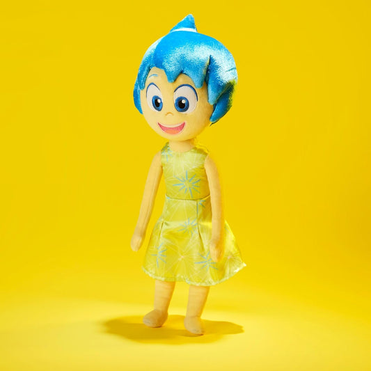 Disney Store Brinquedo macio oficial Joy, Inside Out 2, 38 cm/14,9”, figura de personagem de pelúcia pequena e fofinha para crianças, adequada para idades 0+