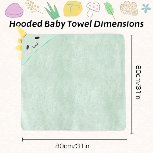 HiABsee Toalhas de bebê com capuz Toalhas de bebê ultra macias com capuz para recém-nascidos, toalha de banho de bebê com design animal exclusivo para meninos e meninas, dinossauro