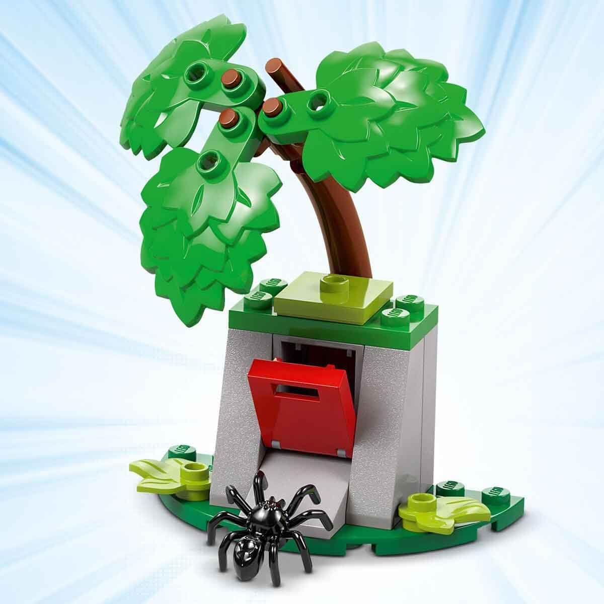 LEGO Conjunto Marvel Spin e Electro Dinosaur Vehicle Chase, brinquedo de construção criativo com um carro de super-herói, presente para meninos, meninas e fãs de 4 anos ou mais do show do Aranha e seus incríveis amigos